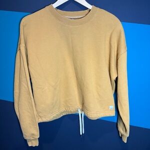 Vuori Mustard Drawstring Hem Crewneck